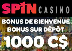 Spin Casino Bonus et Tours de Bienvenue